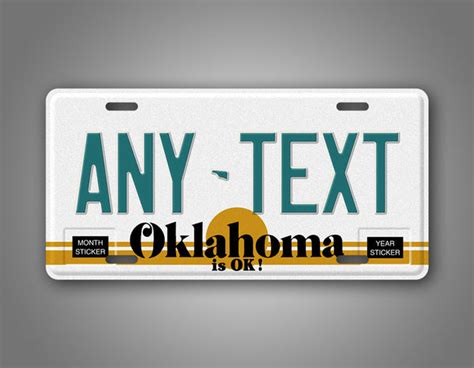 Personalized 1983-1988 Oklahoma State Custom License Plate ...