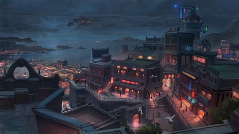 Top View Of City Anime Illustration Hd Wallpaper - Hd Wallpaper Anime ...