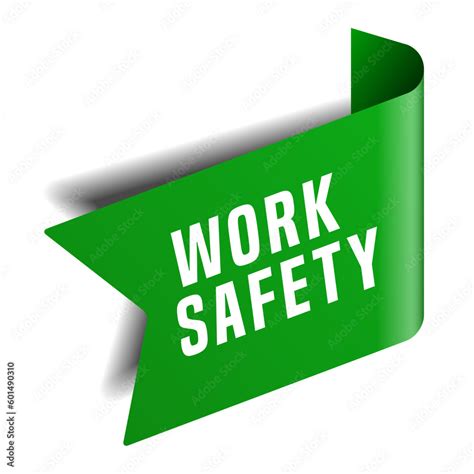 Colorful vector flat design banner work safety. This sign is well ...