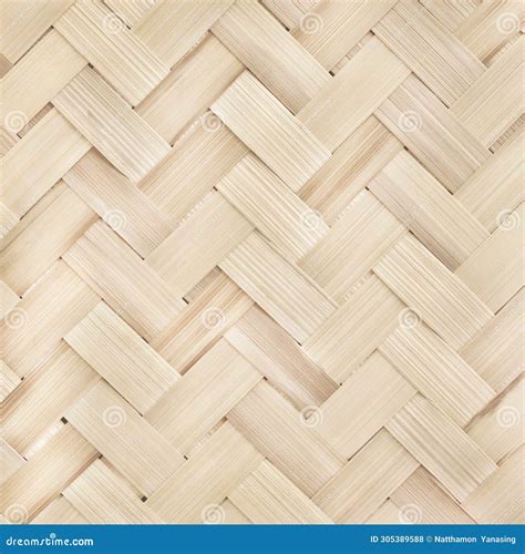 Old Bamboo Weaving Pattern Woven Rattan Mat Texture For Background And