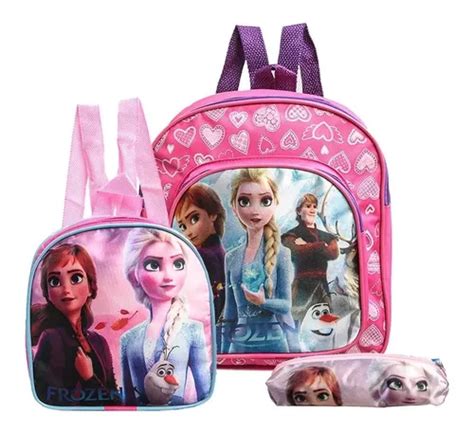 Kit Mochila Escolar Pequena Frozen 2 Elsa E Anna De Costas MercadoLivre