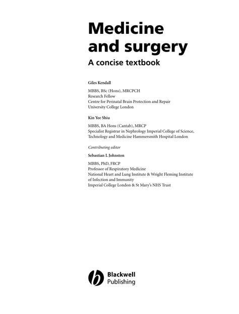 (PDF) Medicine And Surgery: A Concise Textbook