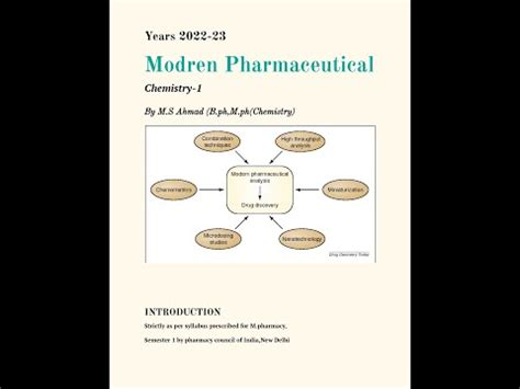 Notes Modern Pharmaceutical Chemistry M Pharm Pharmaceutical Chemistry