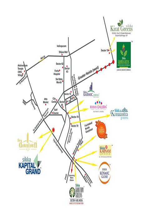 sikka kirat greens location map