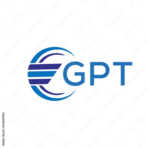 gpt letter logo gpt blue image  white background gpt vector logo