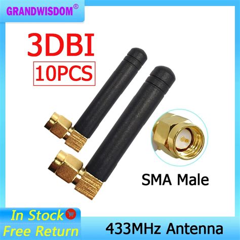 Grandwisdom Pcs Mhz Antenna Dbi Sma Male Lora Antene Pbx Iot