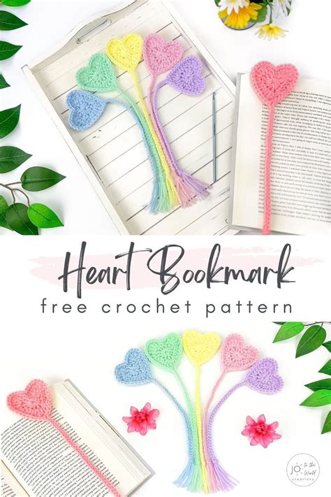 Heart Bookmark Free Crochet Pattern Jo To The World Creations