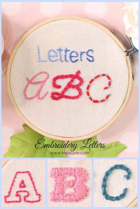 How to Embroider Letters with 11 Stitches | How to embroider letters ...