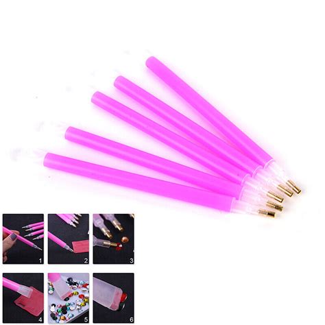 Pcs Set Dual Ended Nail Art Rhinestone Gem Picker Pink Dotting Pen