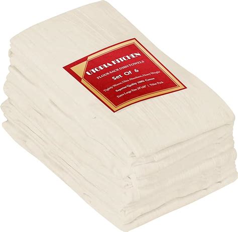 Amazon Utopia Kitchen Natural Flour Sack Towels 6 Pack 28 X 28