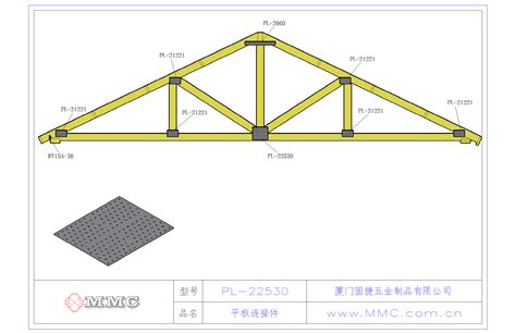 PL 22530 平板连接件 钉板连接件 桁架连接件 木屋顶金属配件