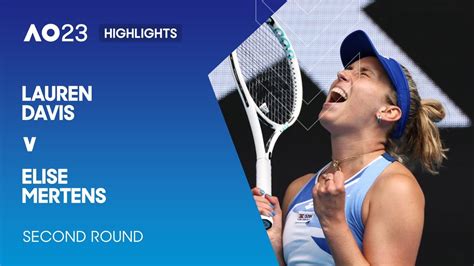 Lauren Davis v Elise Mertens Highlights | Australian Open 2023 Second ...