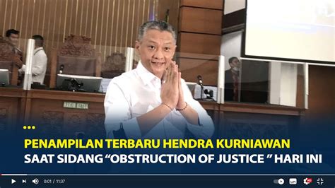 Penampilan Terbaru Hendra Kurniawan Saat Sidang Obstruction Of Justice