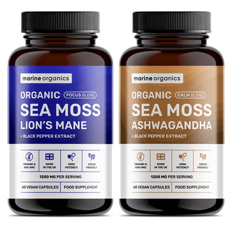 Organic Sea Moss Functional Blends 2 Pack Bundle Marine Organics