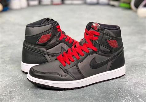 Air Jordan 1 Satin Black Gym Red 555088 060 Release Date SBD