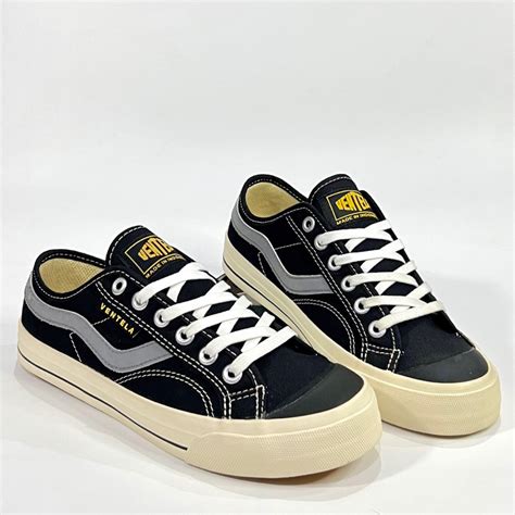 Jual Sepatu Ventela New Public Low Black Natural Sneakers Ventela