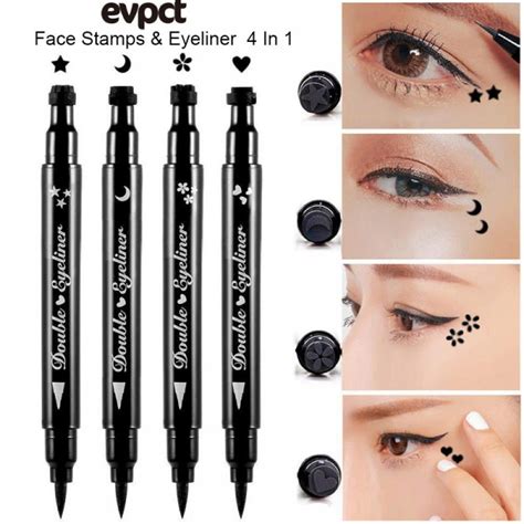 4 Pcs Double Headed Liquid Eyeliner Stamp Pen Set Eye Liners For Women