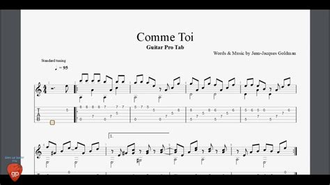 Comme Toi By Jean Jacques Goldman Guitar Pro Tab Chords Chordify