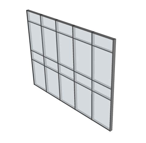 Curtain Wall Glazing Panel Sketchup Block Cadblocksfree Thousands Of Free Cad Blocks