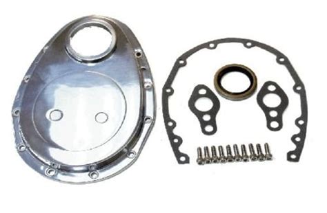 Sbc Chevy Polished Aluminum Timing Chain Cover Kit 283 327 350 400 Small Block Awesome