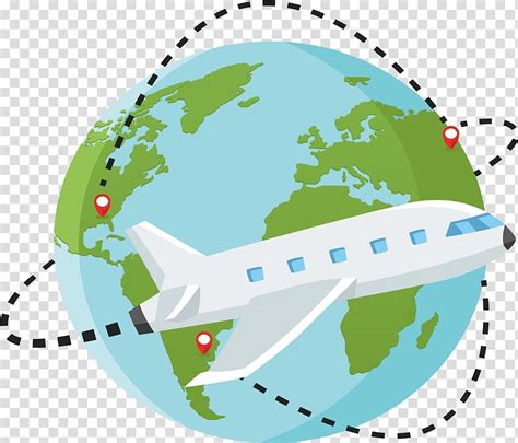 Plane Around The World Lusaka Globe World Map Location A Round Trip