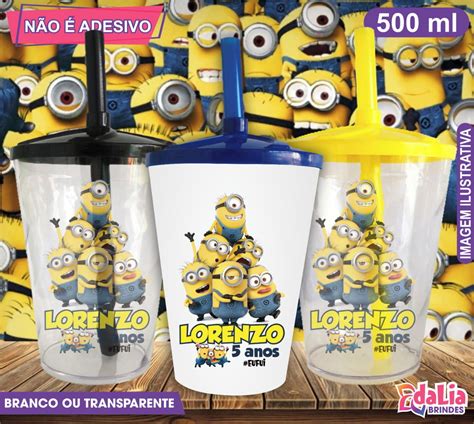 Copo Twister Personalizado Minions Mod Ml Elo