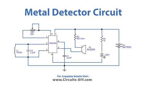 Metal Detector Circuit Using Cs A