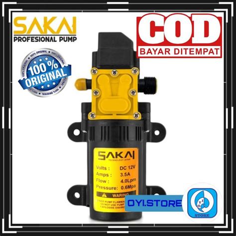 Jual POMPA AIR SAKAI DC 12V DINAMO PUMP SPRAYER SAKAI DRAT KLEM CUCI