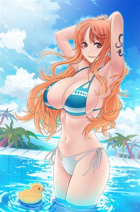 nami (one piece) drawn by jinnak | Danbooru