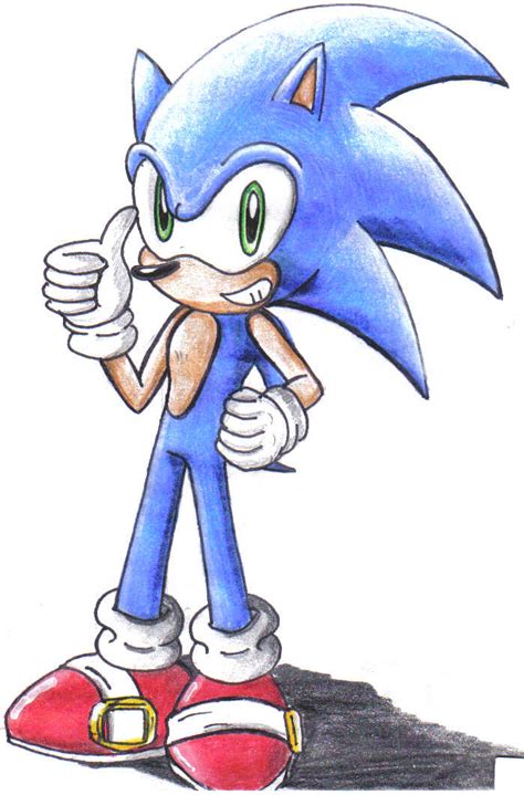 Simple Sonic Drawing by Kirukirururin on DeviantArt