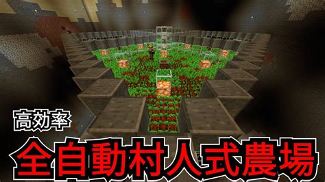 【マイクラ】全自動村人式農場作ったら想像以上に効率が良かった【minecraft】 Youtube