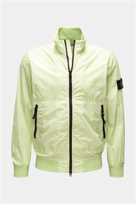 STONE ISLAND Blouson Garment Dyed Crinkle Reps NY Neon Green BRAUN