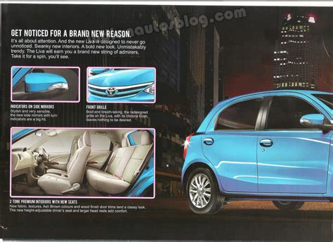 Toyota Etios Facelift Etios Liva Facelift Brochure Inside