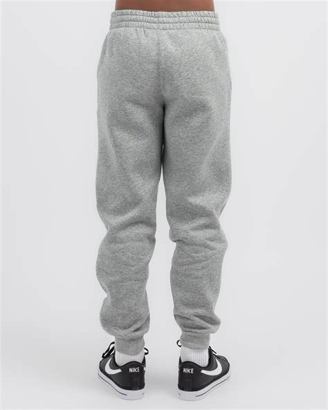 Shop Nike Boys Fleece Track Pants In Dk Grey Heatherbase Greywhit