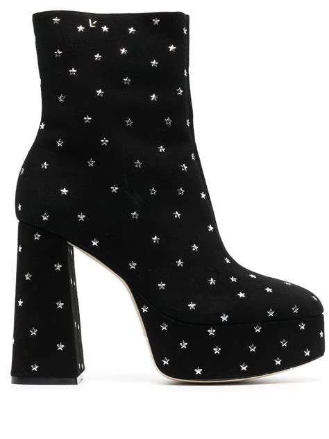 Larroude Star Studded Ankle Boots Farfetch