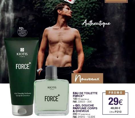 Promo Eau De Toilette Force Gel Douche Parfum Corps Cheveux Chez