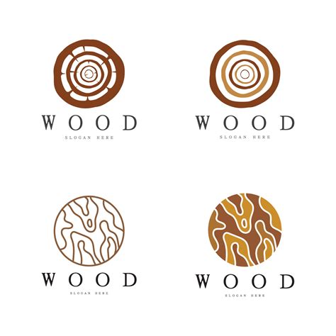 wood logo template icon illustration design vector, used for wood ...