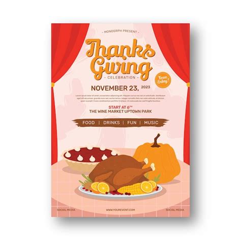 Premium Vector Flyer Thanksgiving