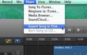 GarageBand Erfolgreicher Export Als MP3