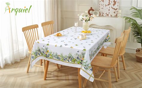 Arquiel Nappe De Table Rectangulaire Fleurs Nappes Feuilles De