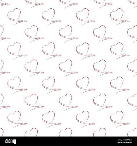 Heart And The Inscription I Love You Seamless Pattern For Texture