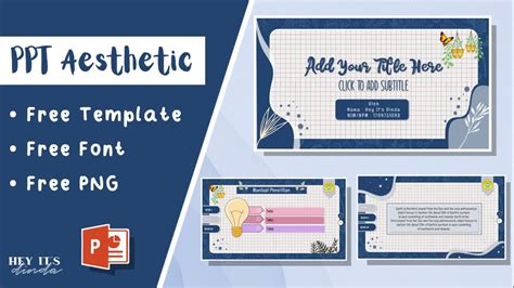 Aesthetic Ppt Animated Slide Mudah Simple Free Template Font