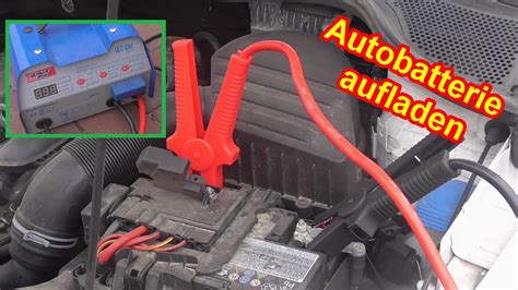 Autobatterie laden mit Ladegerät Anleitung Autobatterie aufladen ohne