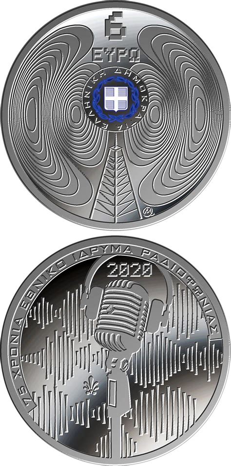 6 Euro Coin 75 Years Since The Establishment Of The National Radio