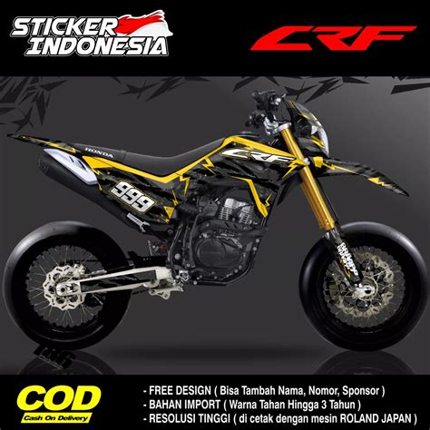 Jual Sticker Decal Crf Striping Full Body Motif Kuning Petir Shopee