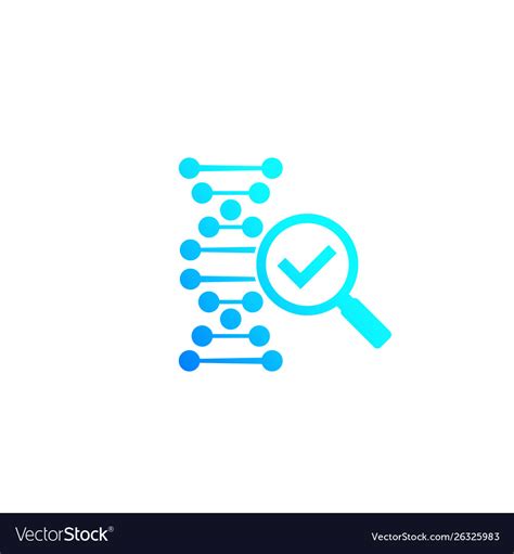 Dna research and genetic test icon Royalty Free Vector Image