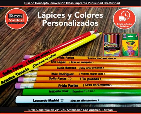 Lapices Y Colores Personalizados Con Grabado Laser Crayola Envío gratis