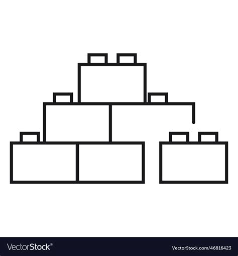 Building blocks toy icon Royalty Free Vector Image