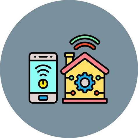 Icono De La Automatización Del Hogar Vector Premium