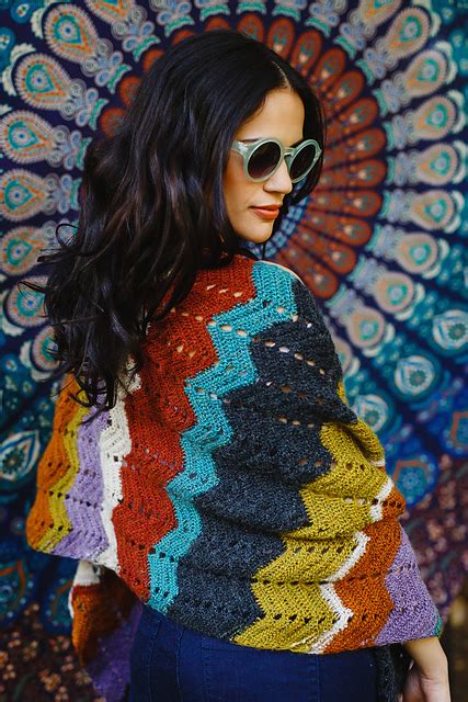 Ravelry Groovy Chevron Shawl Pattern By Hayley Joanne Robinson